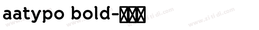 aatypo bold字体转换